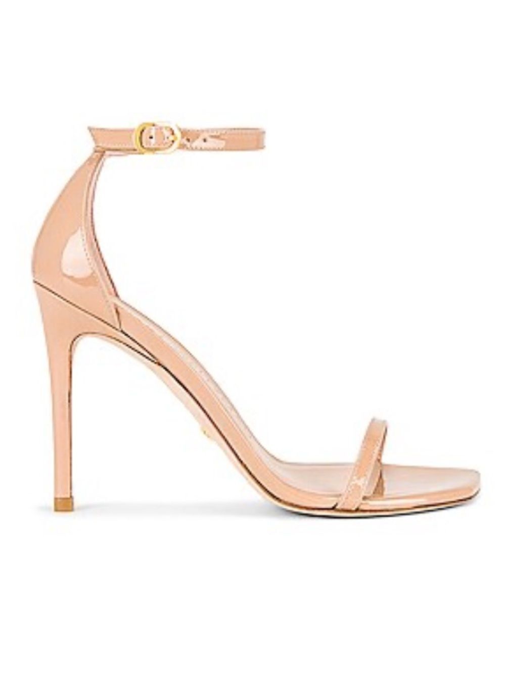 STUART WEITZMAN Sandal NEW Nudist curve 100 REVOLVE Patent Stiletto Neutral 10
